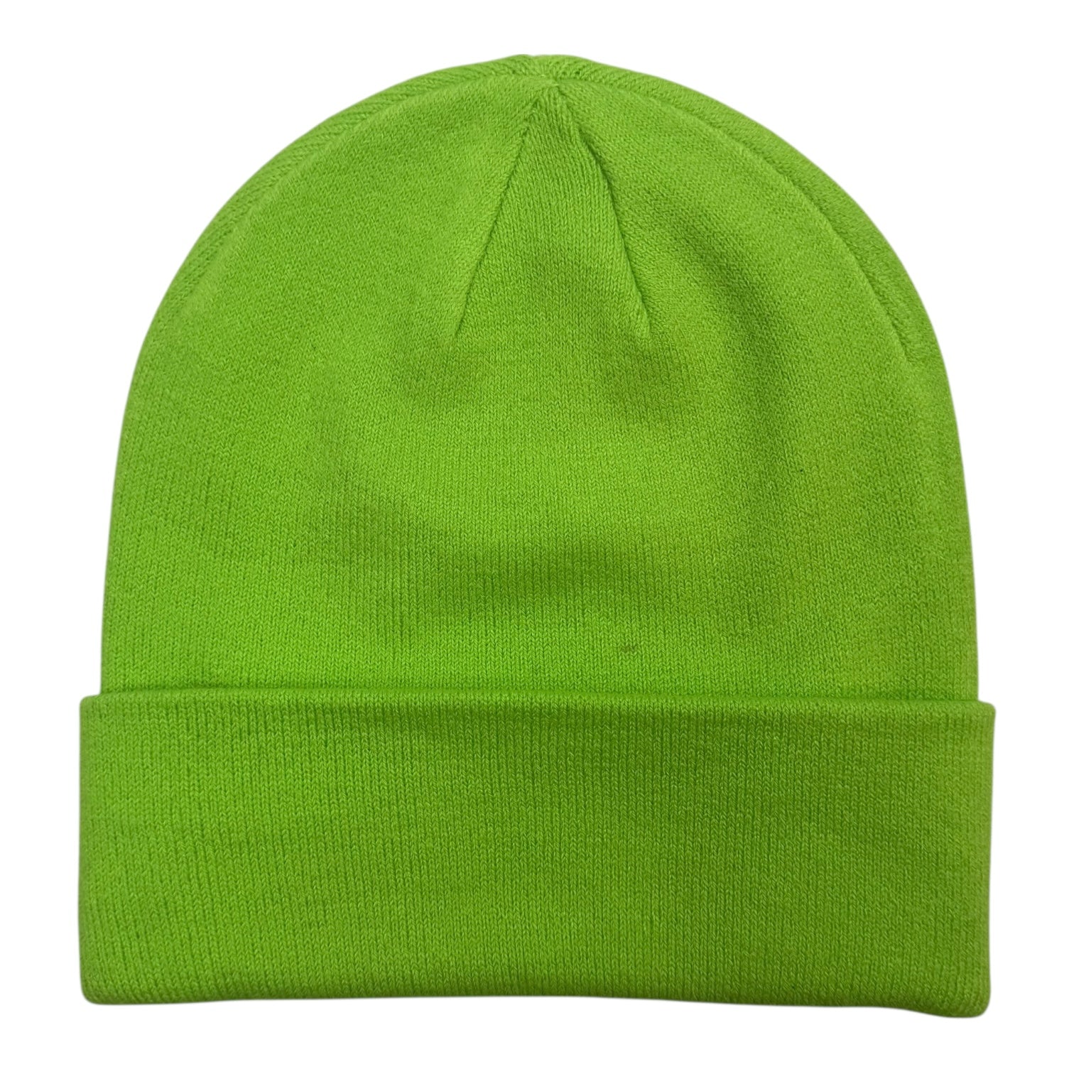 Stussy Crown Jacquard Cuff Beanie Safety Green