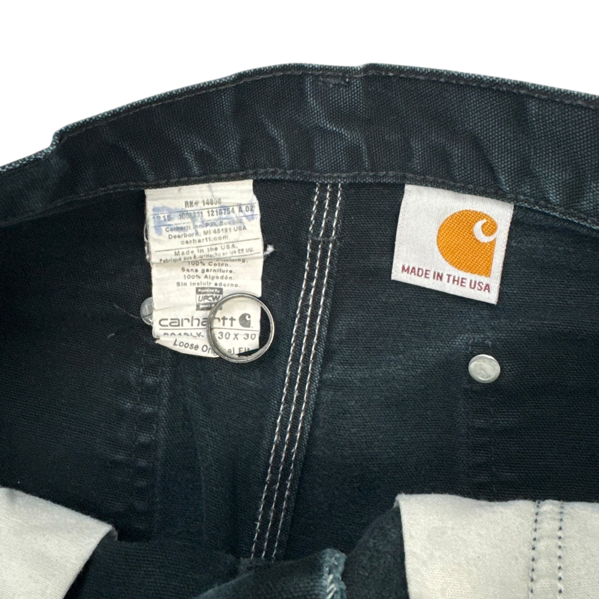 Carhartt Double Knee Work Pants Washed Noir