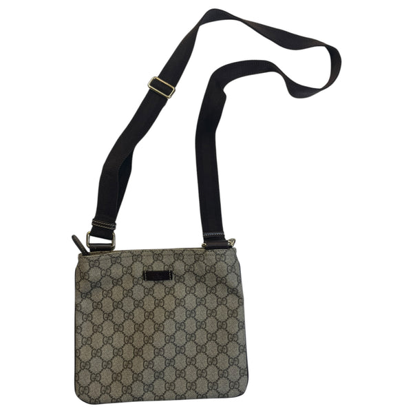 Gucci GG Supreme Medium Flat Messenger Bag