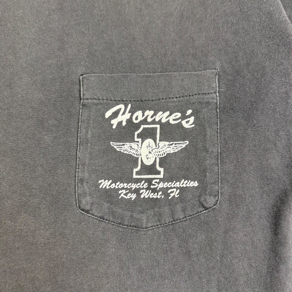 Vintage Hornes Key West Motorcycles Tee Black