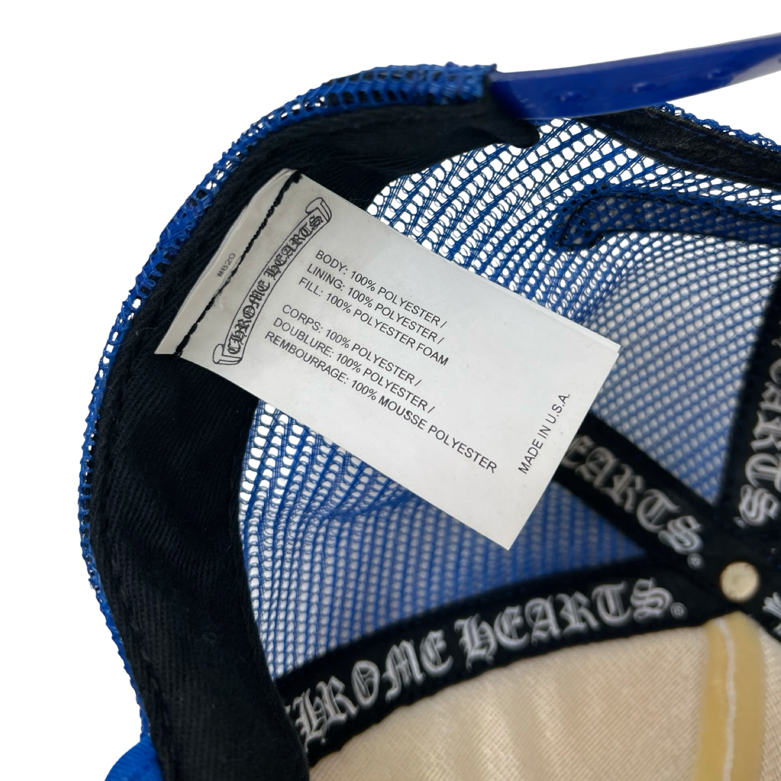 Chrome Hearts Eyechart Trucker Hat Blue