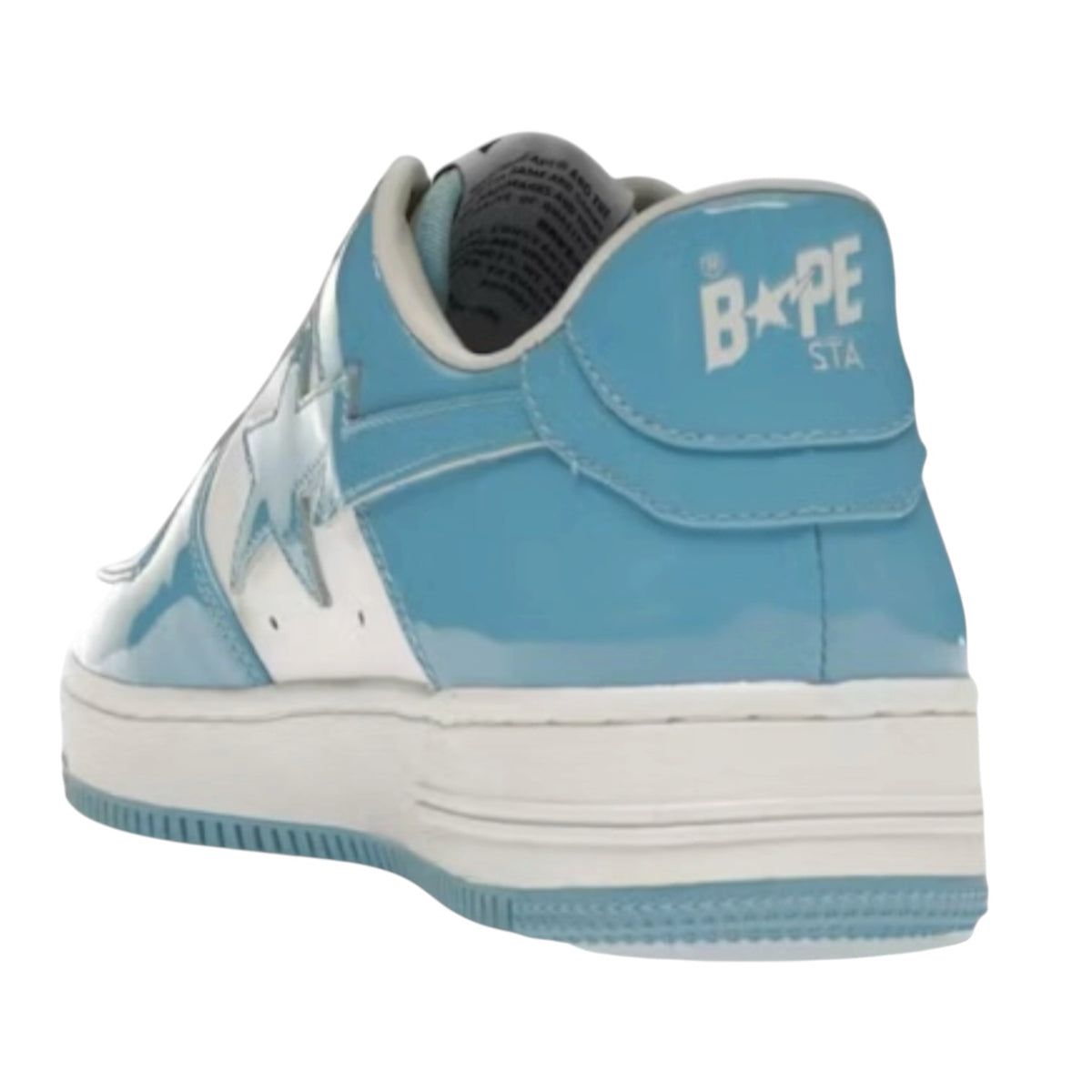 A Bathing Ape Bape Sta Patent Leather Blue White
