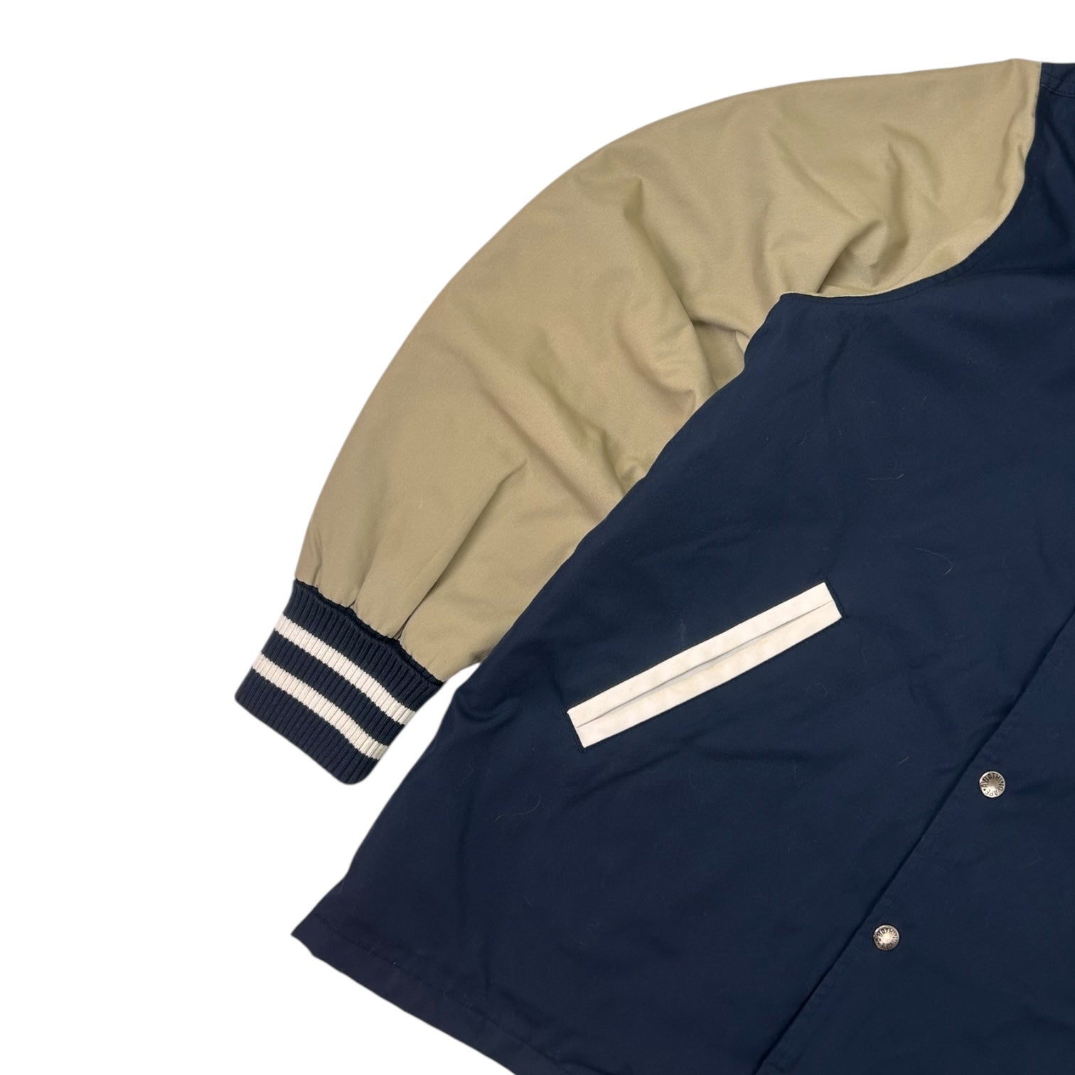 Bape Varsity Shark Jacket Navy/Tan