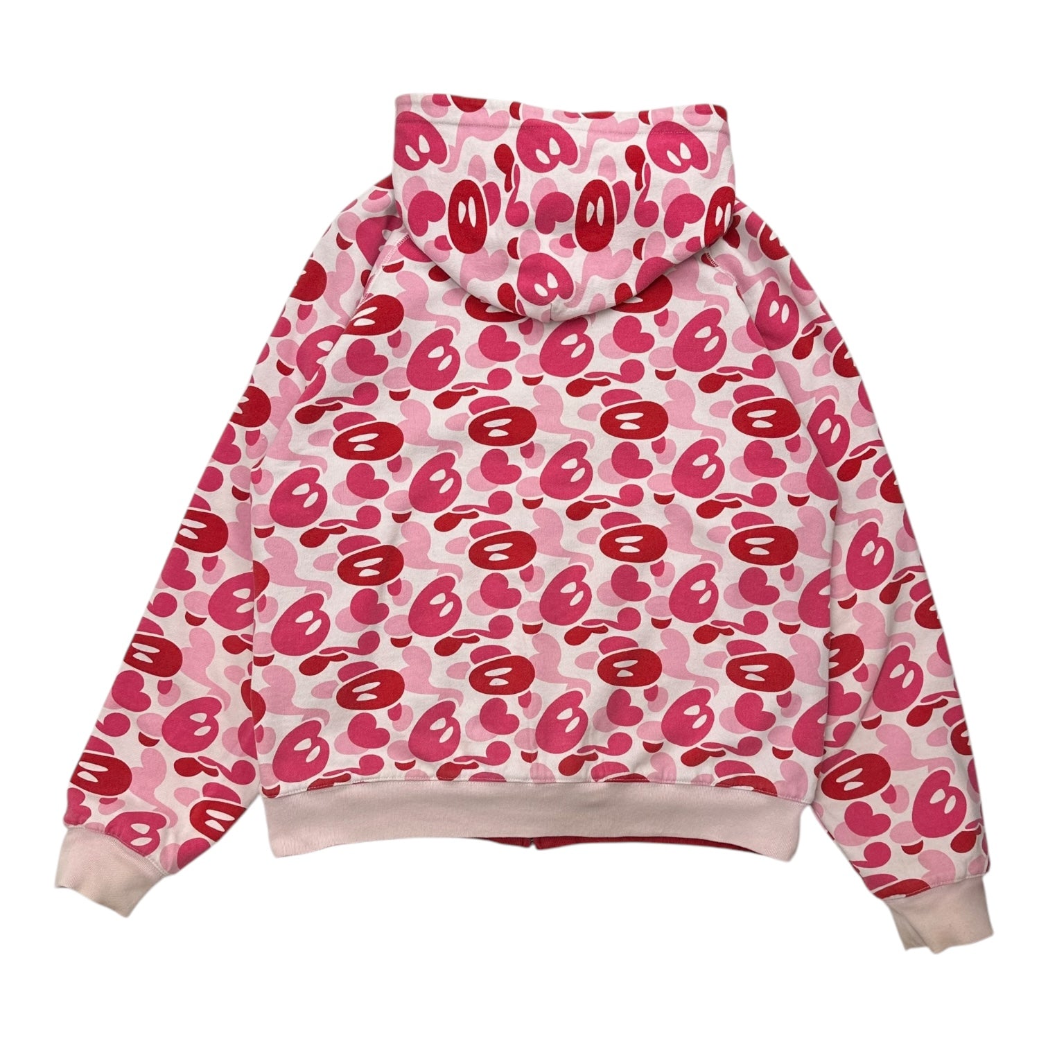 Bape Baby Milo ABC Reversible Zip Up Hoodie Pink/Red