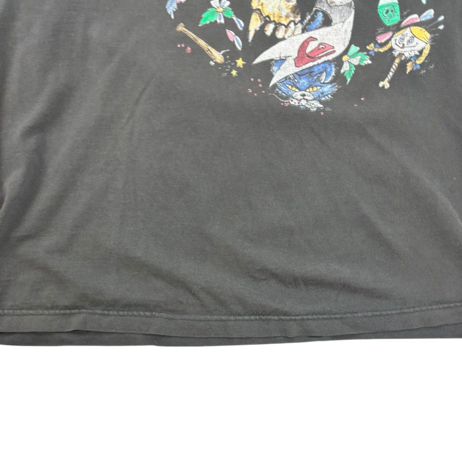 Vintage Y2K Quicksilver Skull LongSleeve T-Shirt Grey