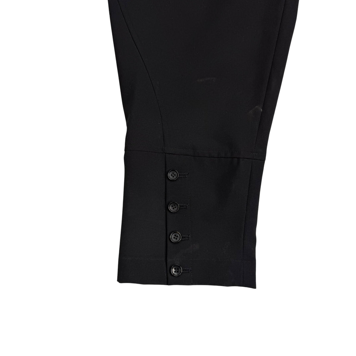 (W) SS13 Comme Des Garçons Wool Asymmetrical Button Detail Trousers Black
