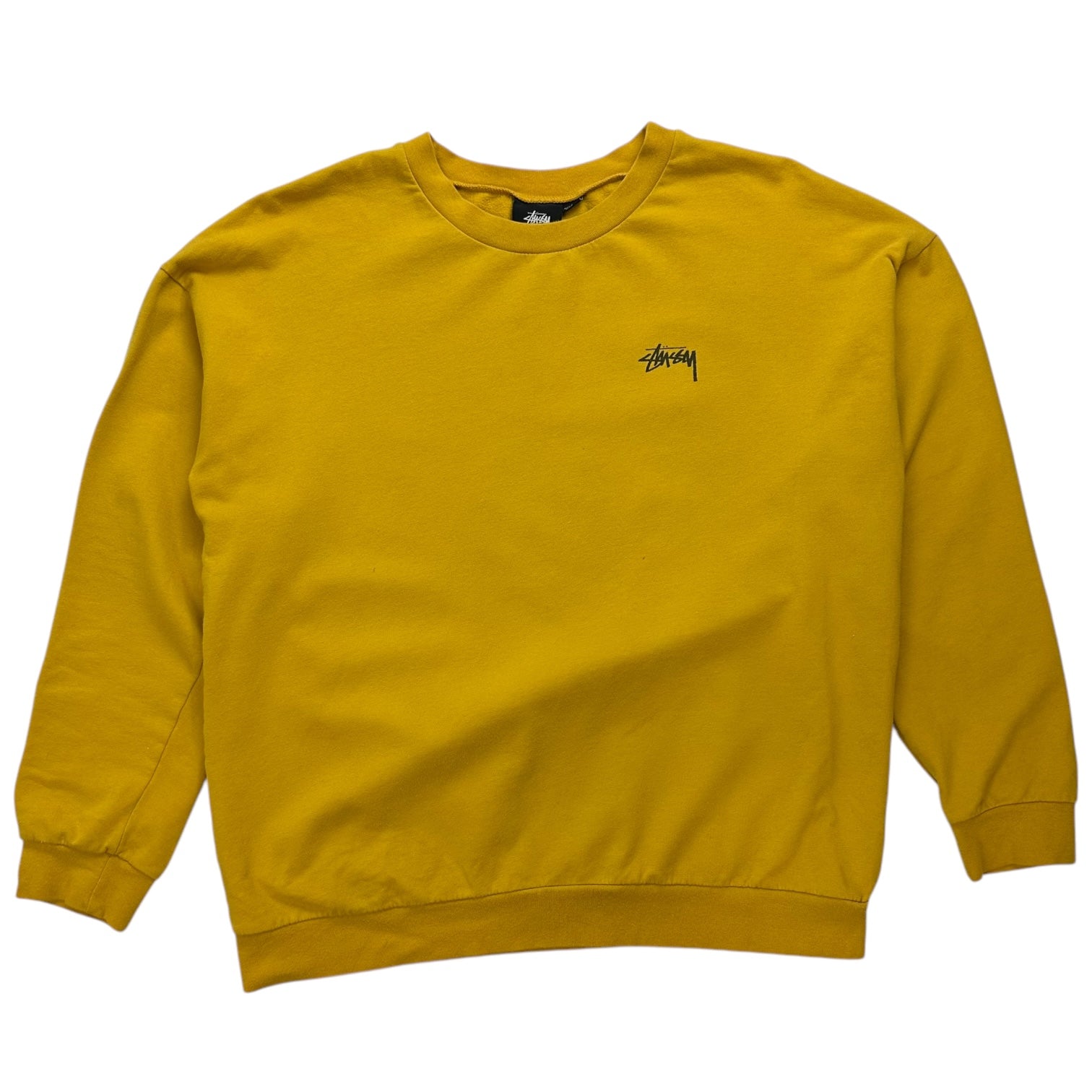 Stussy Yin Yang Logo Pullover Sweatshirt Yellow