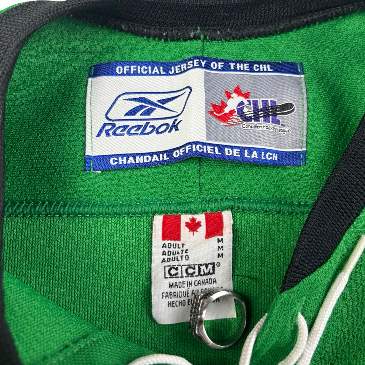 Vintage Reebok London Knights OHL Alternate Jersey Green/Black