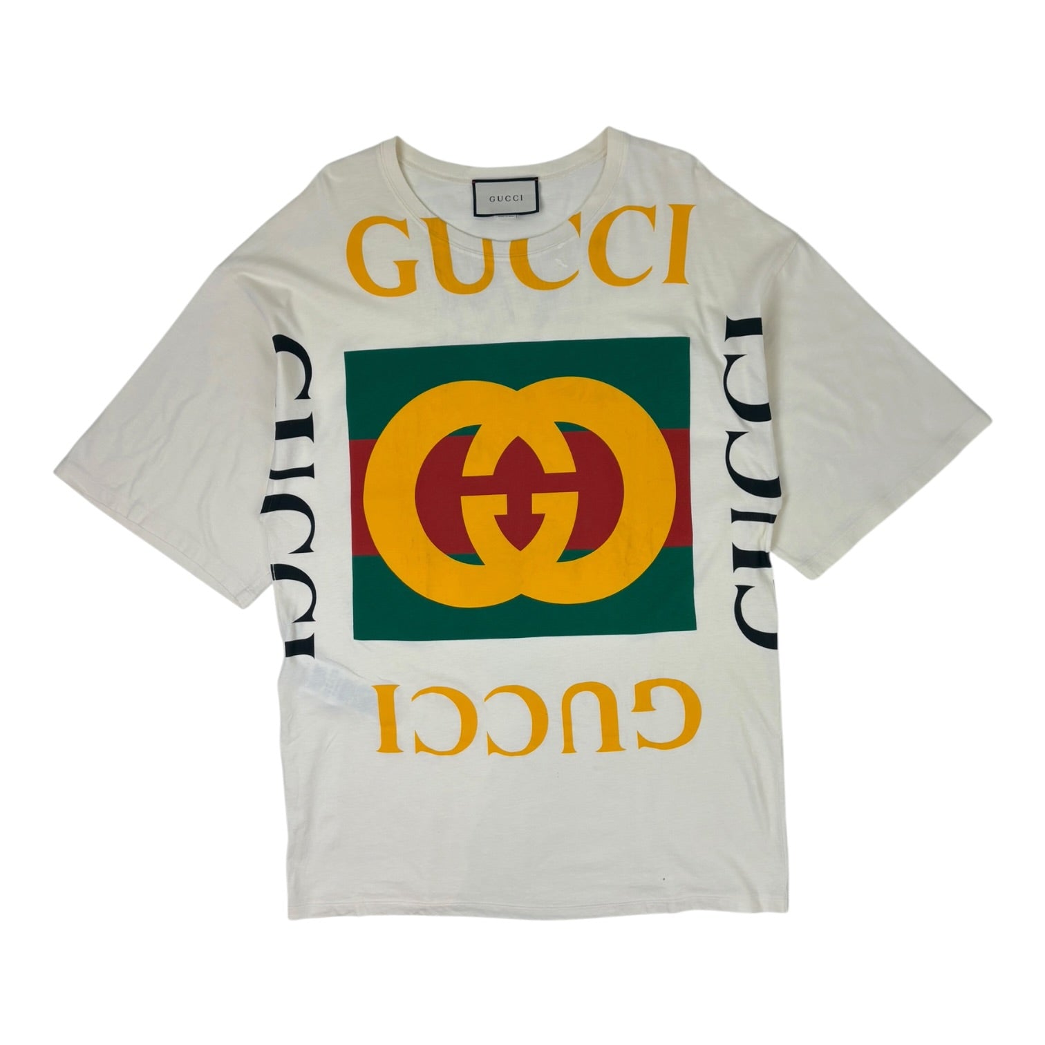 (W) Gucci Large Retro Logo Tee White