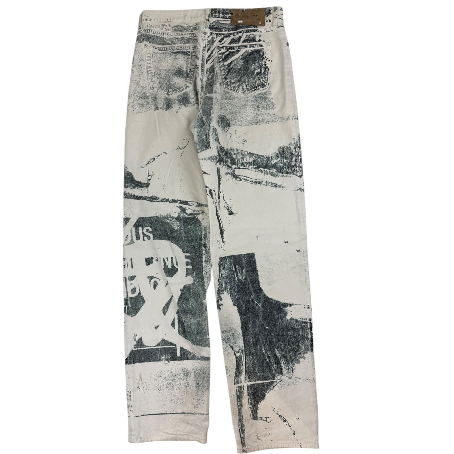 Off-White Painted White Denim Jeans