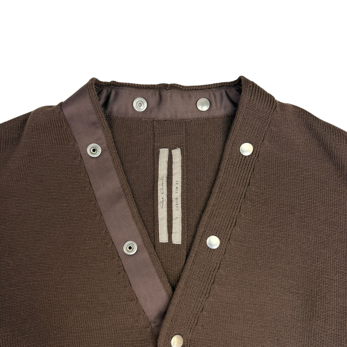 FW23 Rick Owens Luxor Peter Cardigan Brown