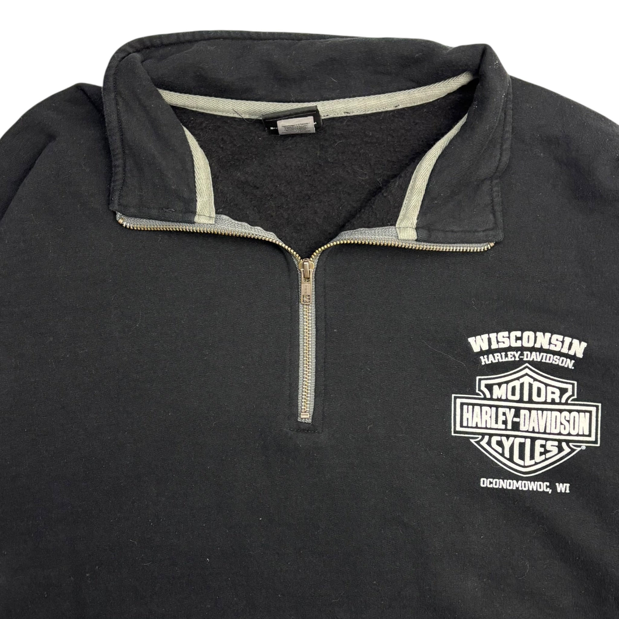 Harley Davidson Oconomonde Wisconsin Quarter Zip Sweater