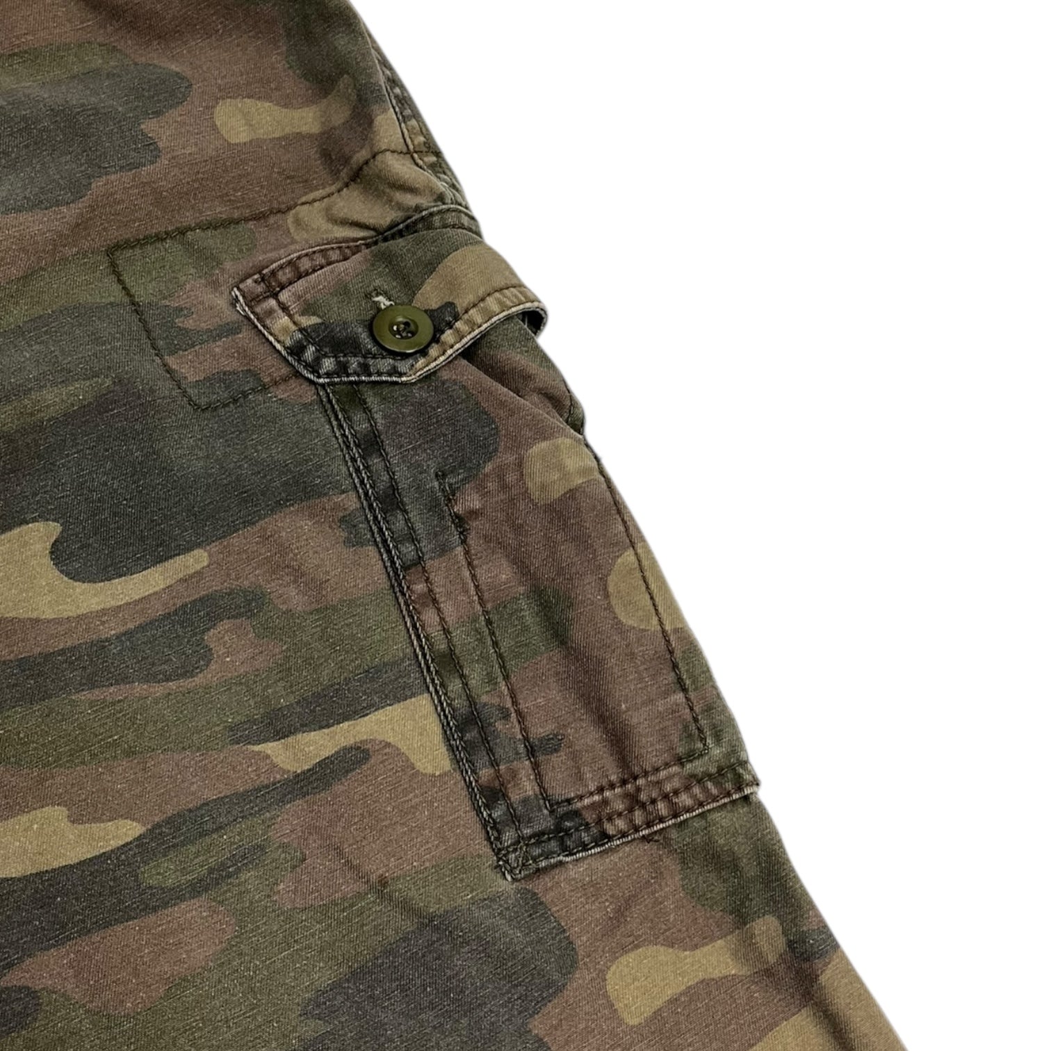 Vintage Blueprint Camouflage Cargo Bottoms