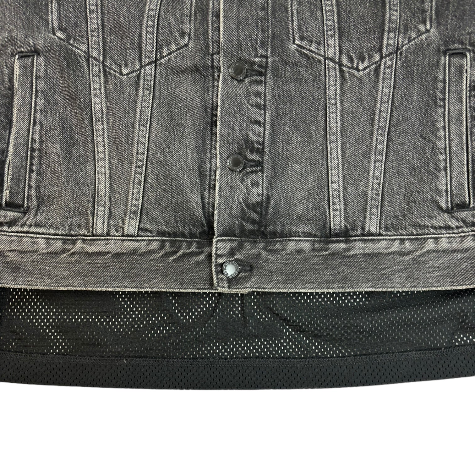 Alexander Wang Game Hybrid Denim Jacket Black