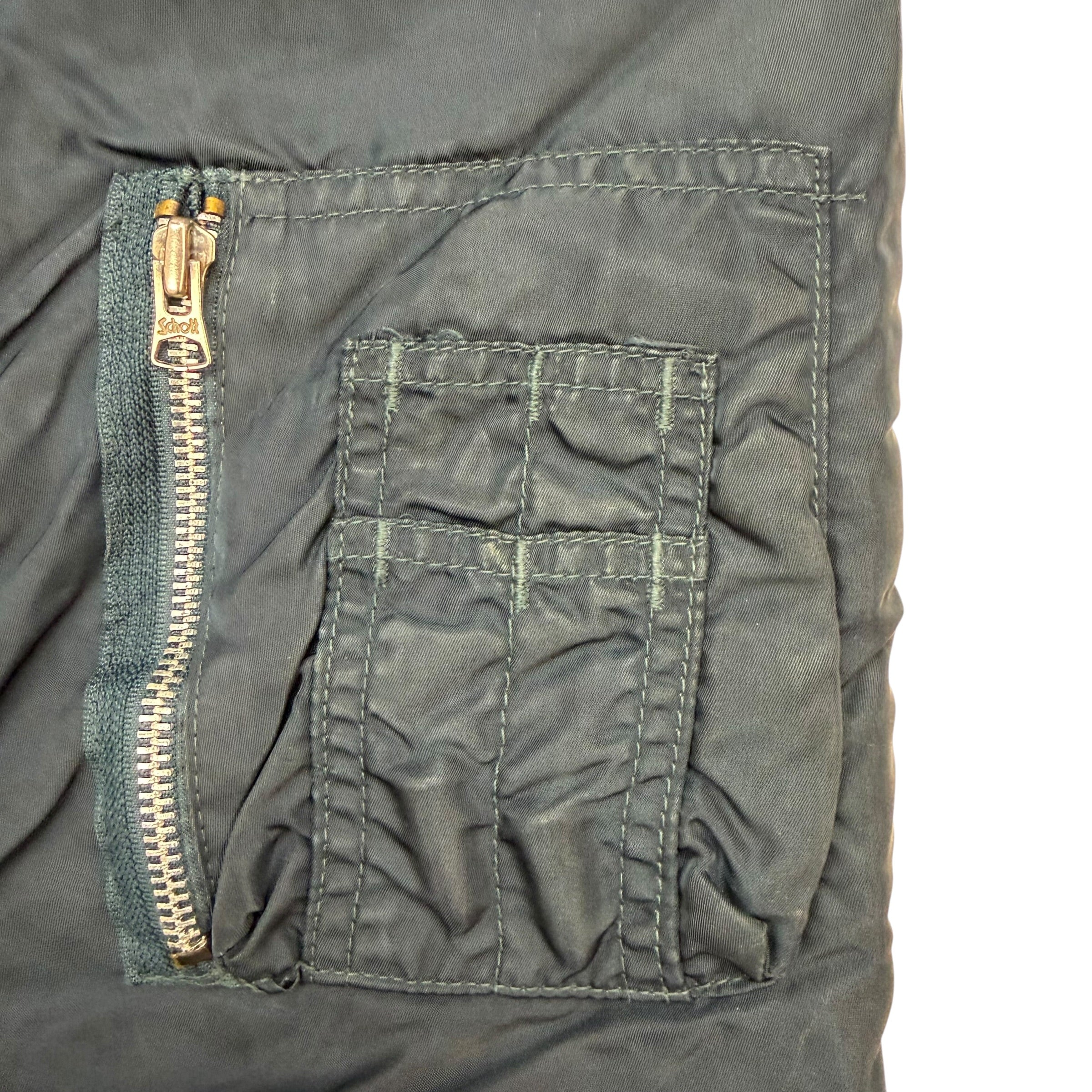 Vintage Schott MA-1 Bomber Jacket Black