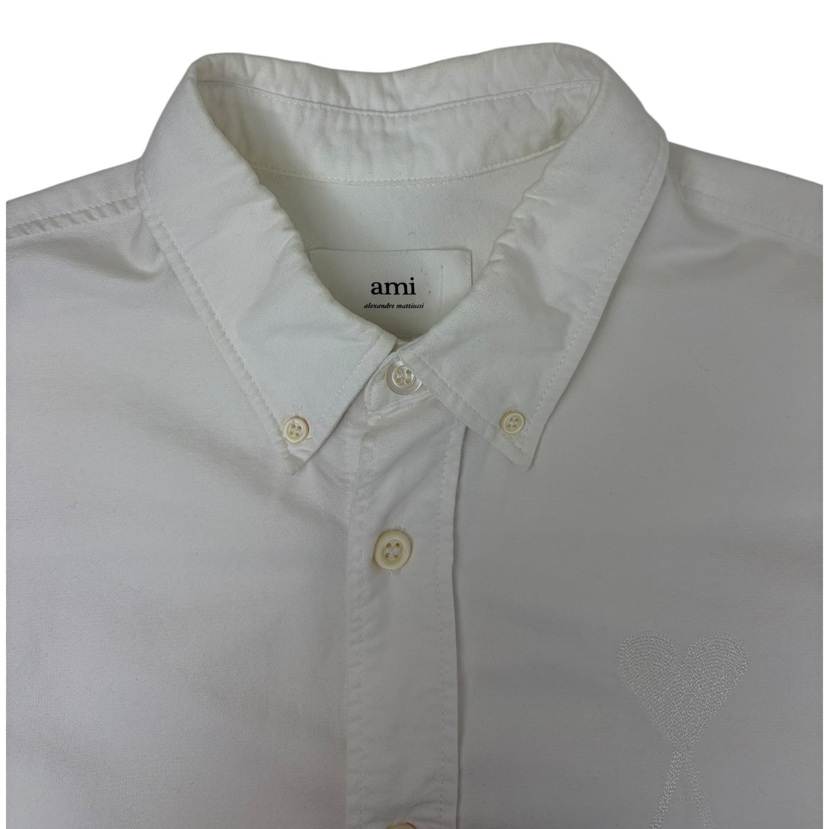 Ami Paris Short Sleeve Button Up White