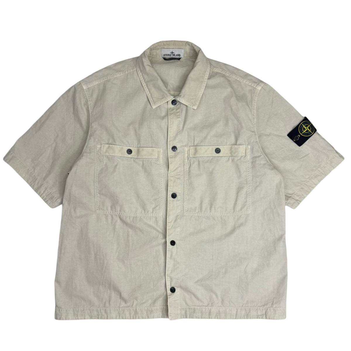 Stone Island Short Sleeve Over Shirt Beige