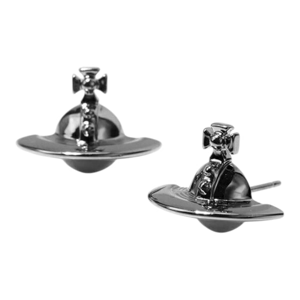 Vivienne Westwood Solid Orb Earrings Ruthenium
