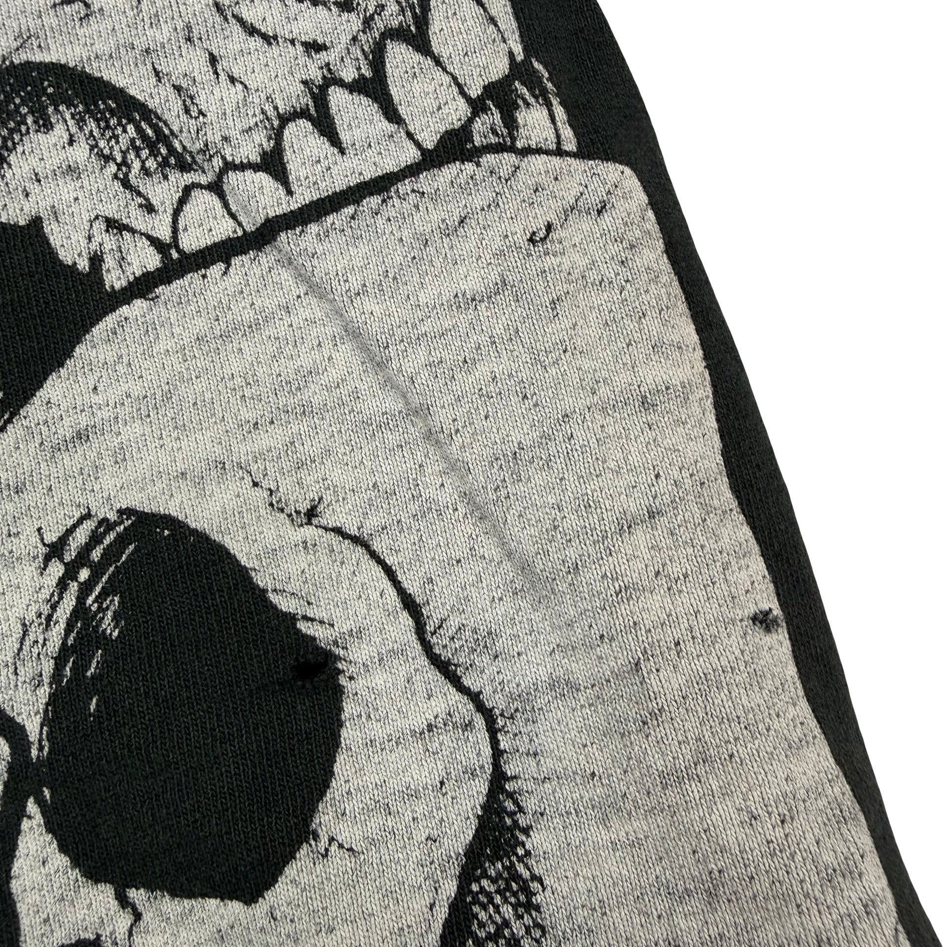 1992 Jarvis Ace All Over Print Skulls Tee Black/White
