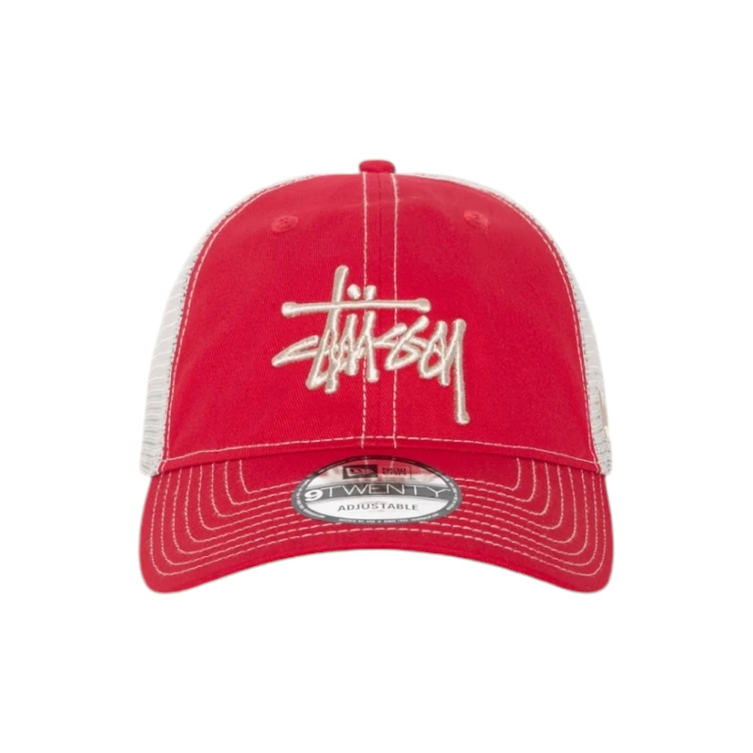 Stussy New Era 9Twenty Basic Trucker Scarlet Red