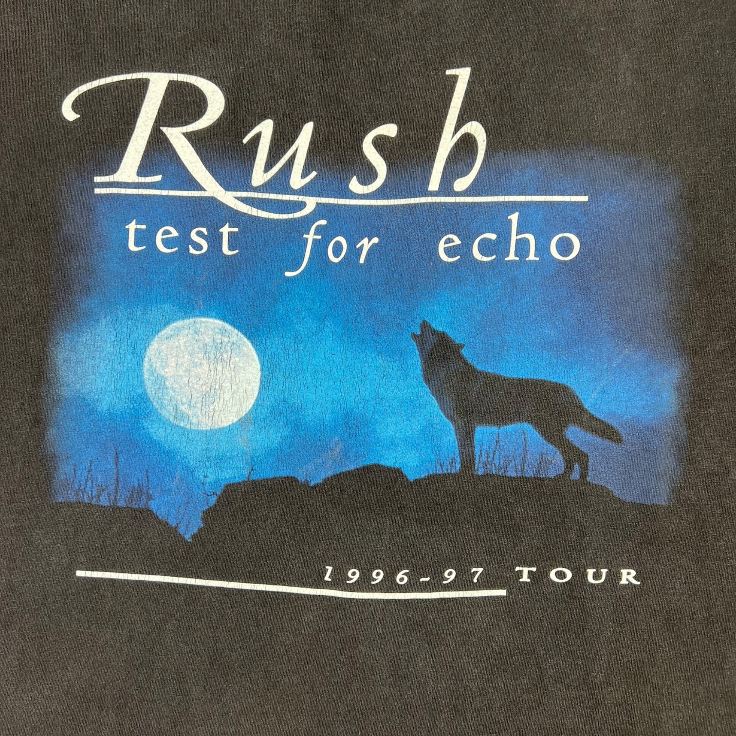 Vintage 96’ Rush “Test For Echo” Tour T-Shirt Black