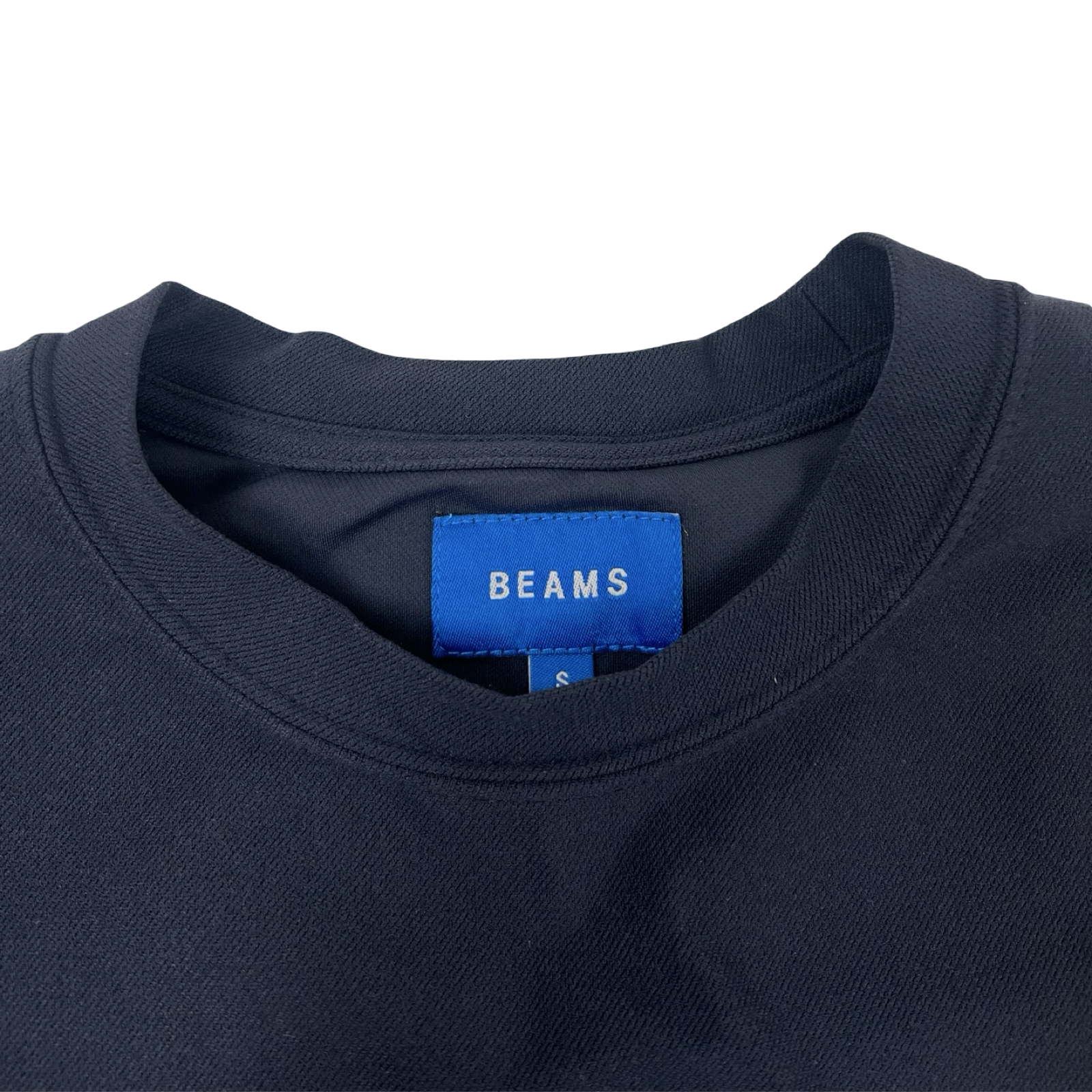 Beams Boxy Cut Dropped Shoulders Crewneck Sweatshirt Navy