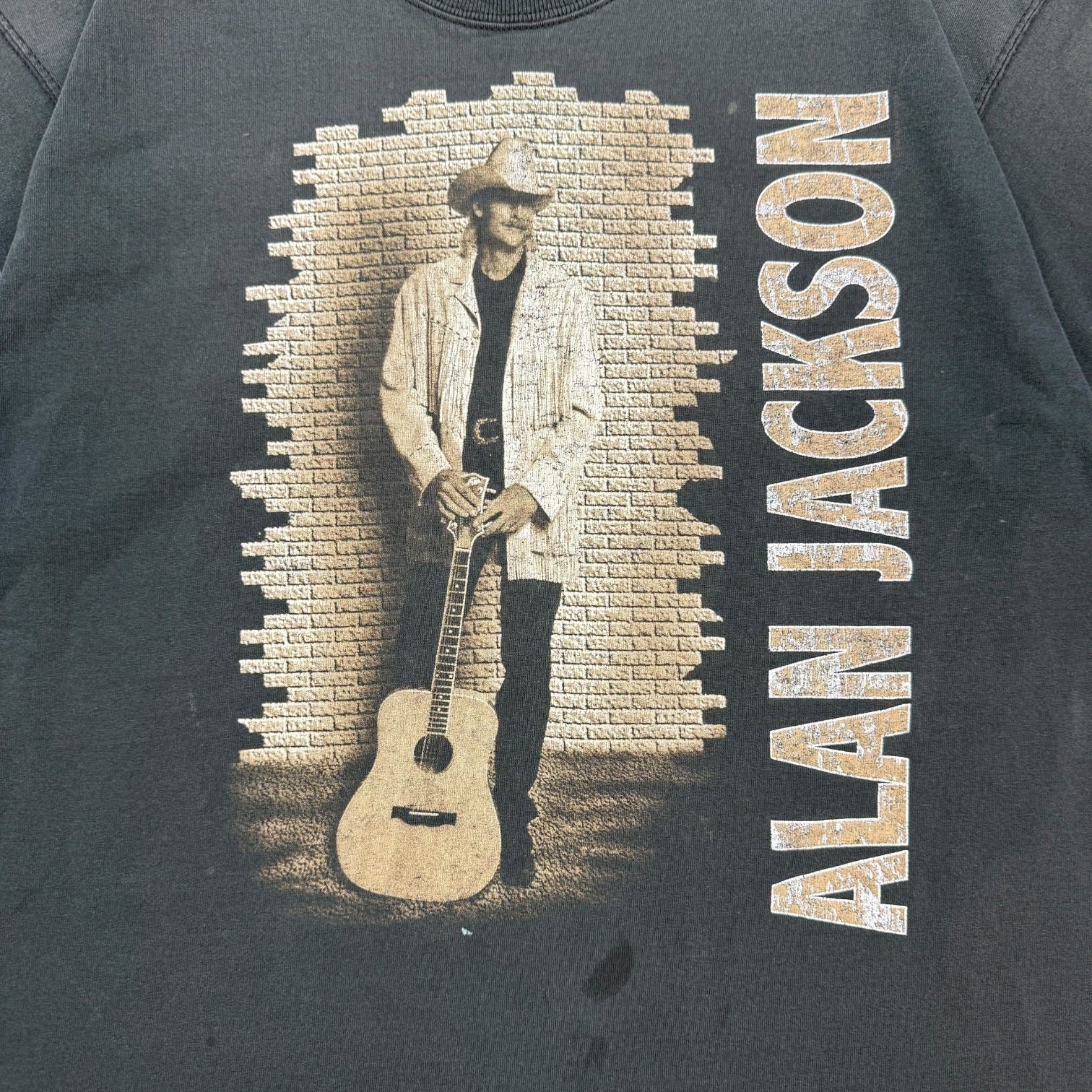 Vintage Alan Jackson Lyric Tee Black