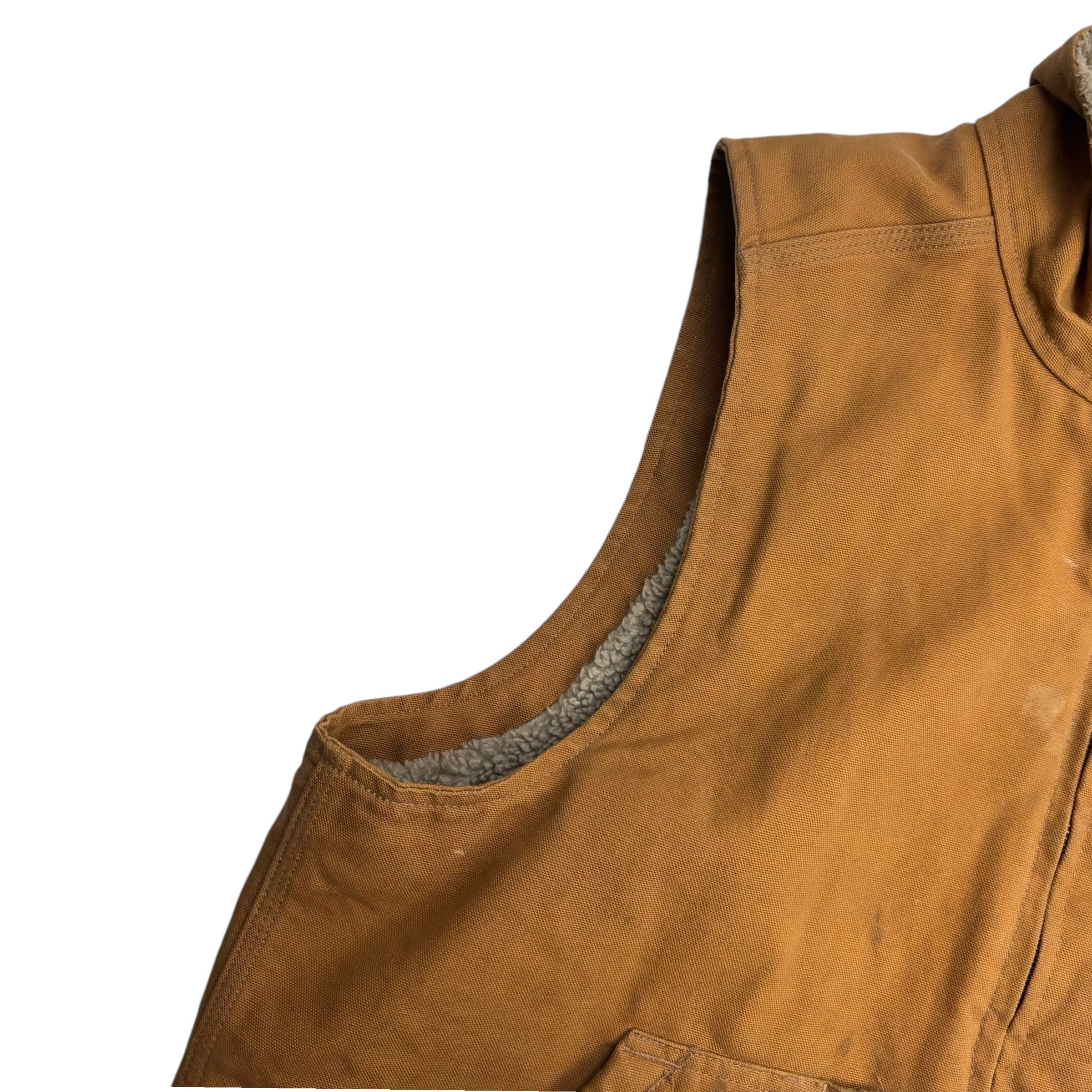 Carhartt Sherpa Lined Canvas Vest Tan