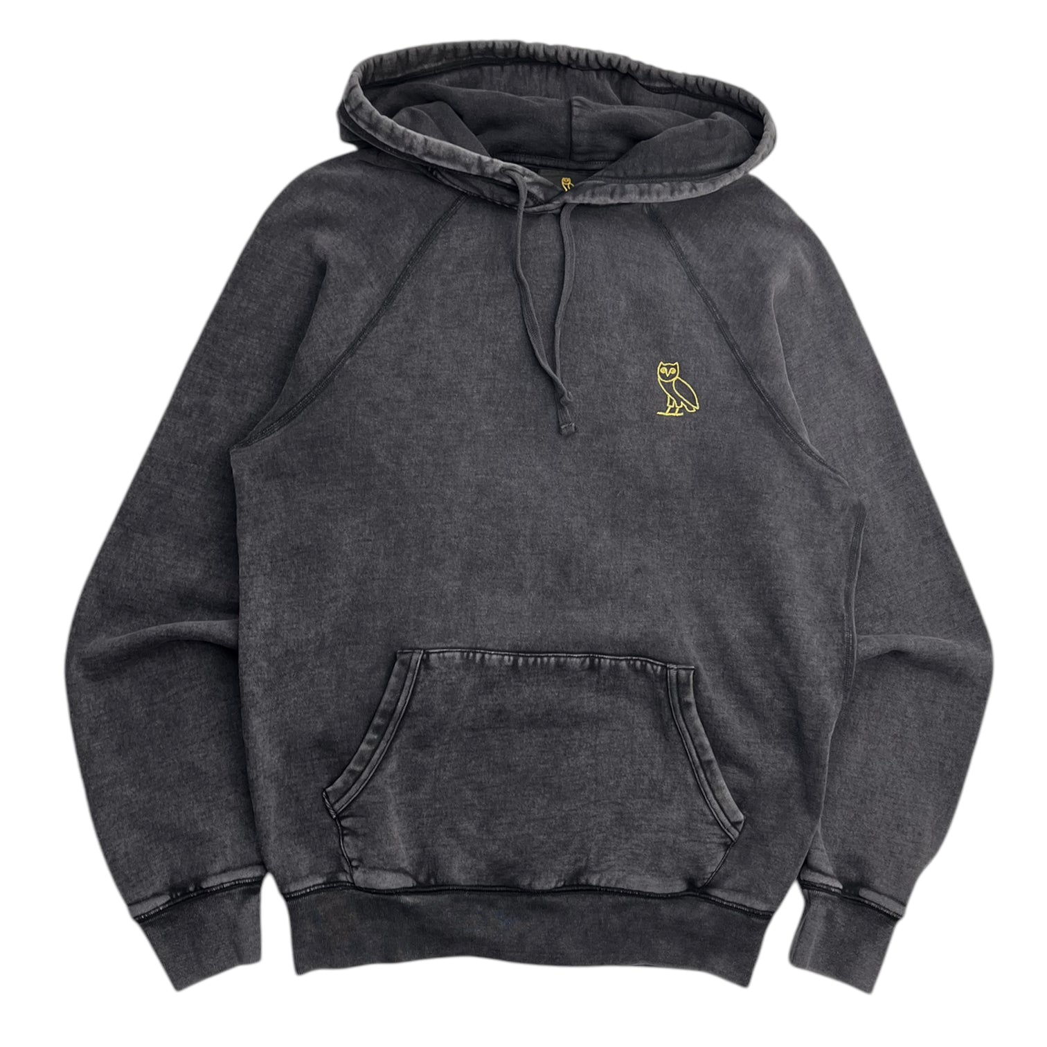 OVO Garment Dyed Essential Owl Hoodie Black