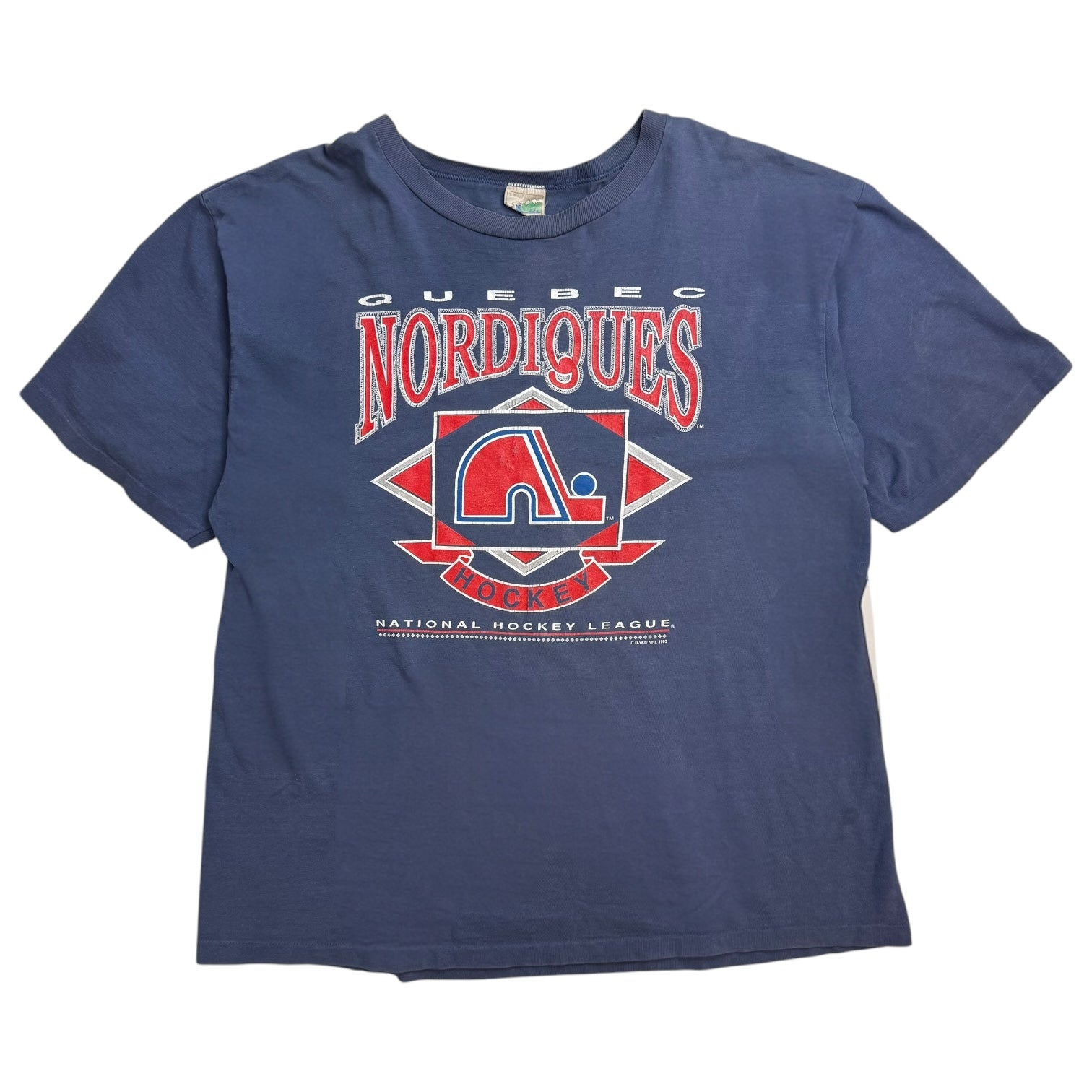 1993 Quebec Nordiques Tee Slate Blue