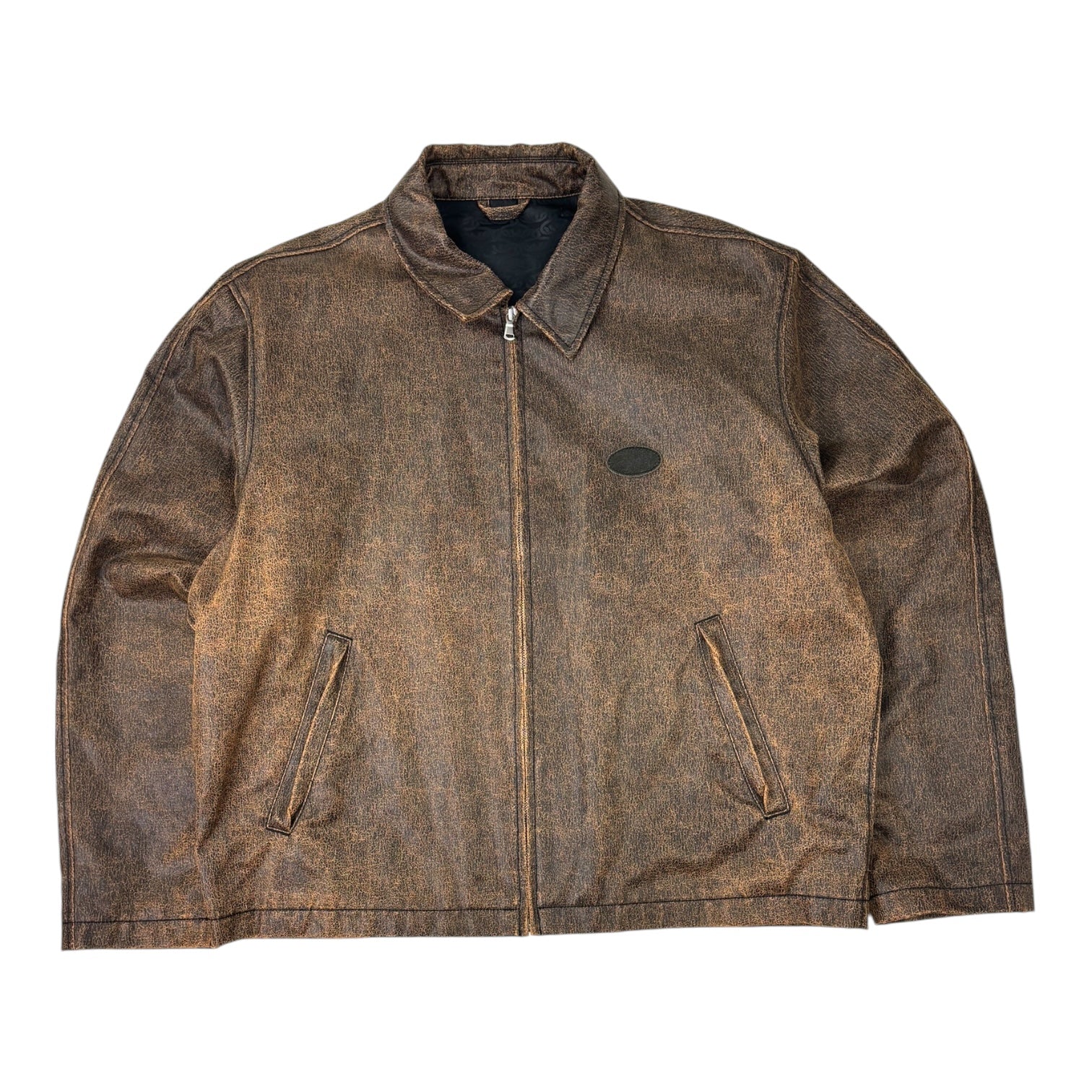 Stussy Club Jacket Coated Cotton Dark Brown