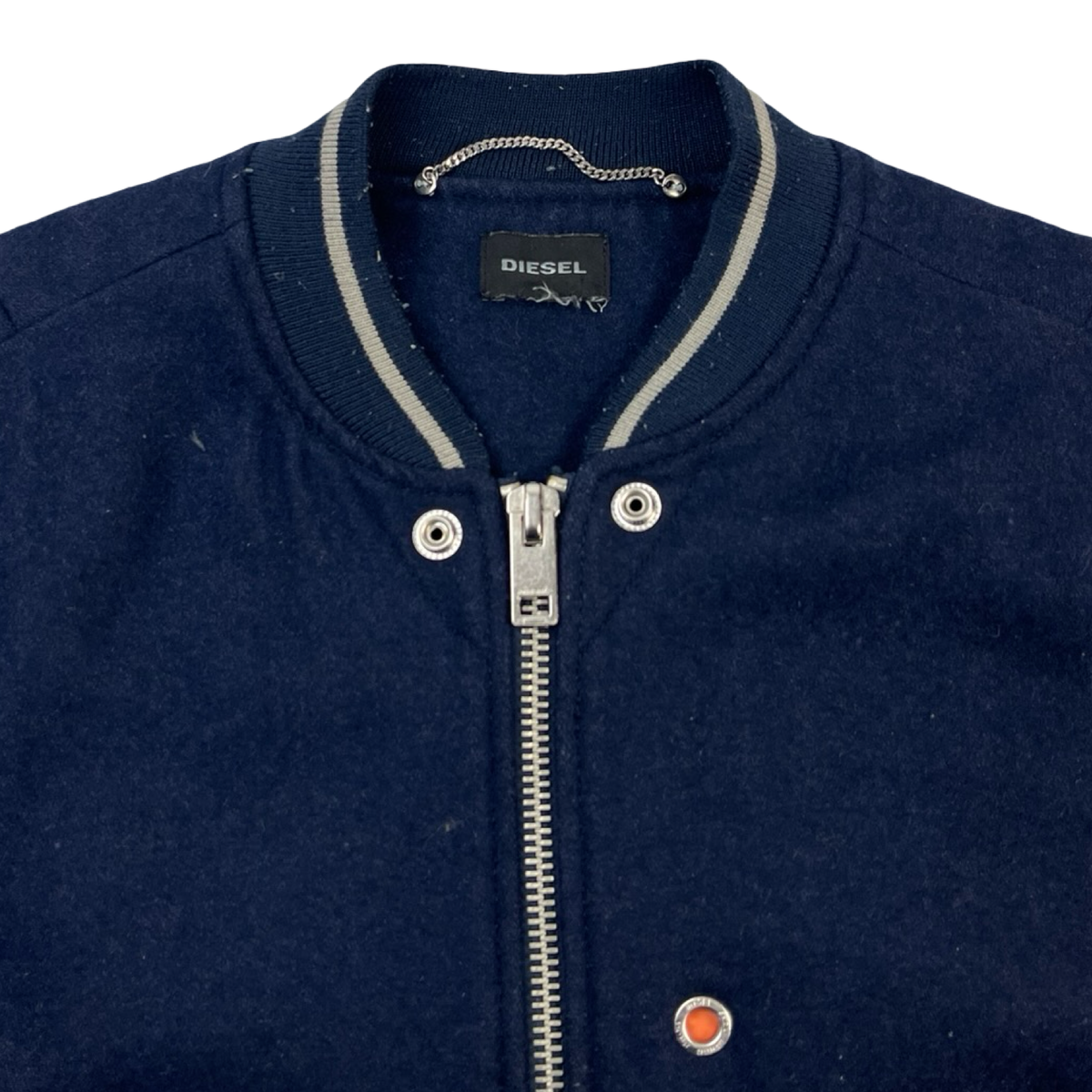 Diesel Wool-Blend MA-1 Varsity Bomber Jacket Dark Wash