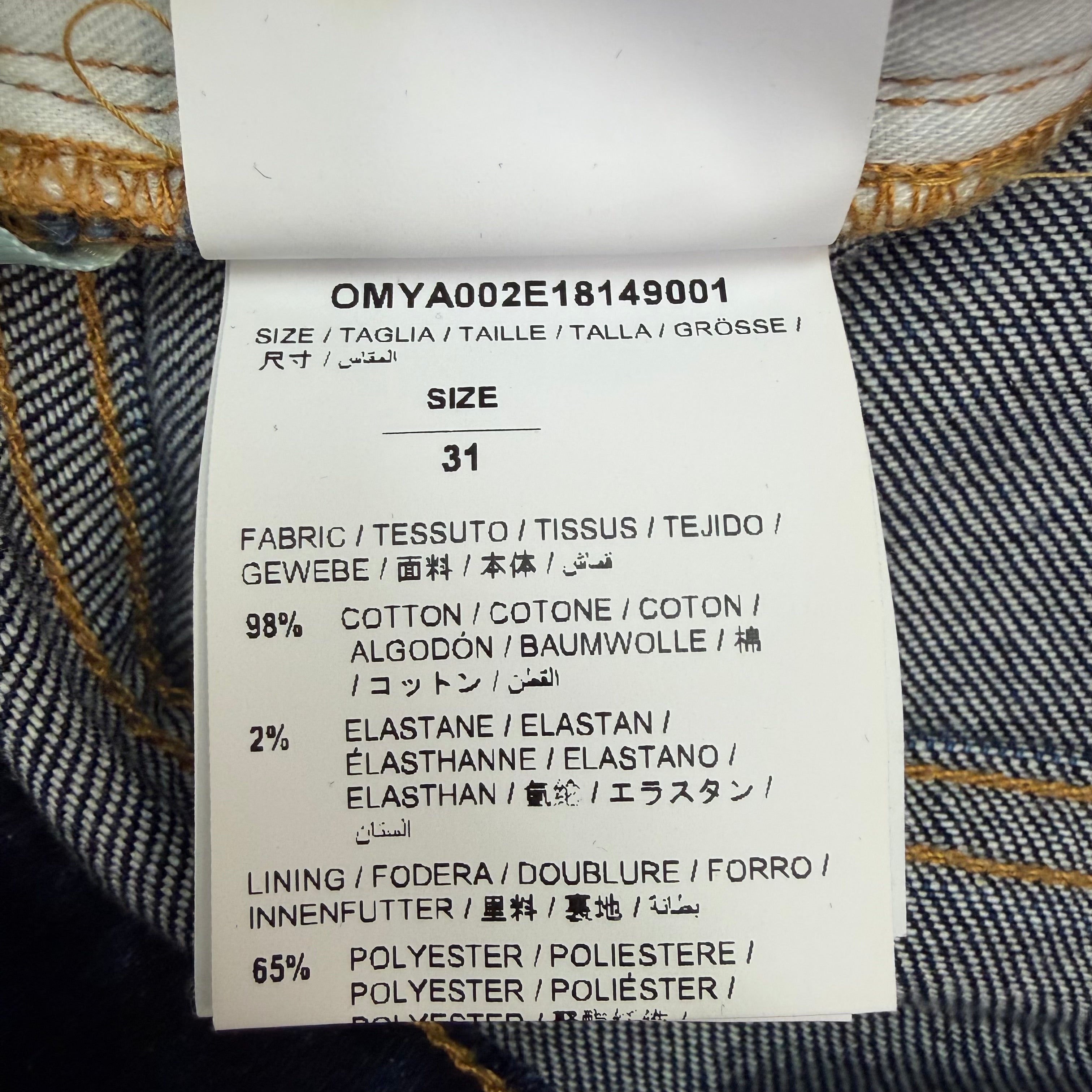 Off-White Dark Wash Denim Jeans Blue