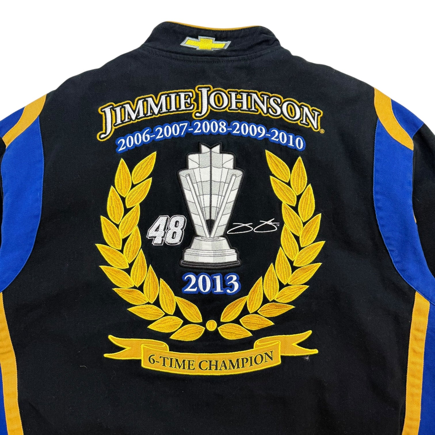 Vintage NASCAR Jimmie Johnson 6 Time Champion Jacket Black