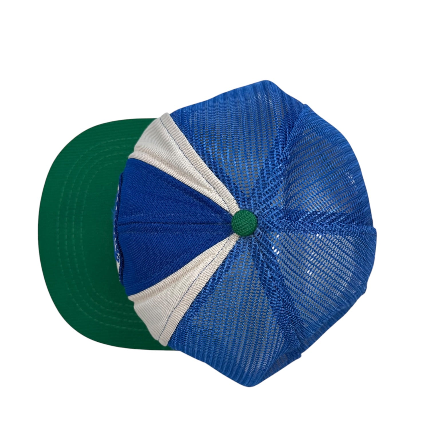 Vintage Hartford Whalers Mesh Trucker Hat Blue/Green/White