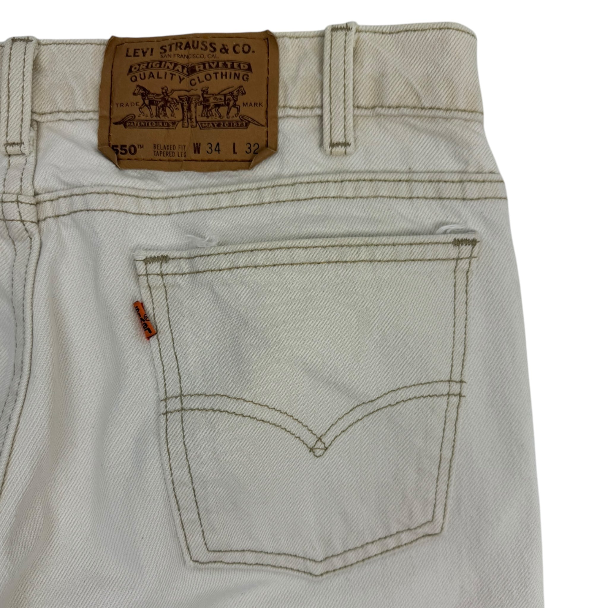 Vintage Levi’s Orange Tab White Denim Jeans