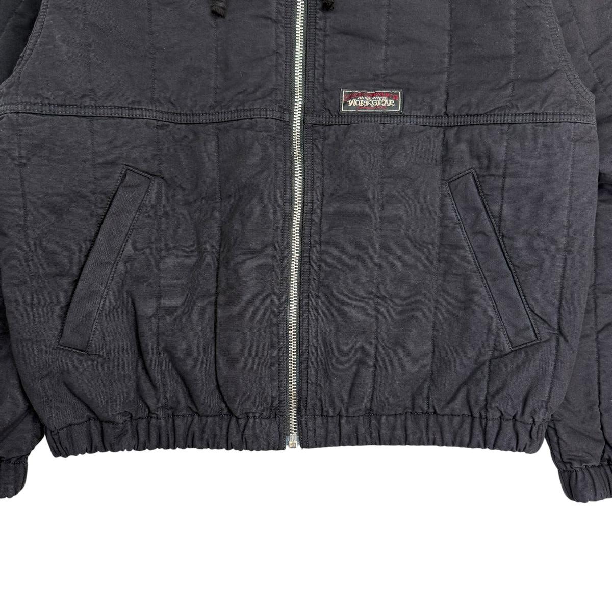 Stussy Quilted Canvas Work Jacket Black