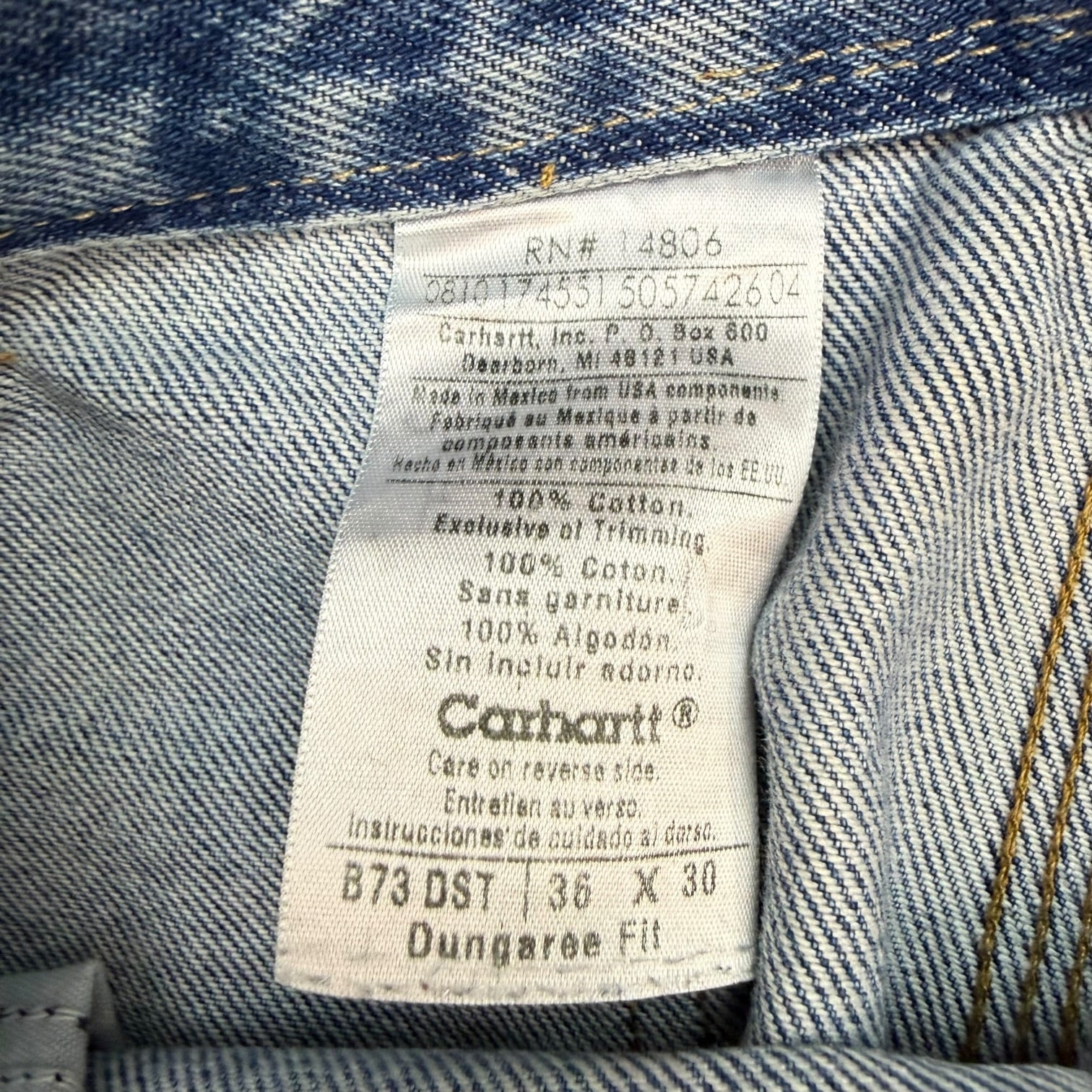 Vintage Carhartt Denim Double Knee Pants Medium Wash