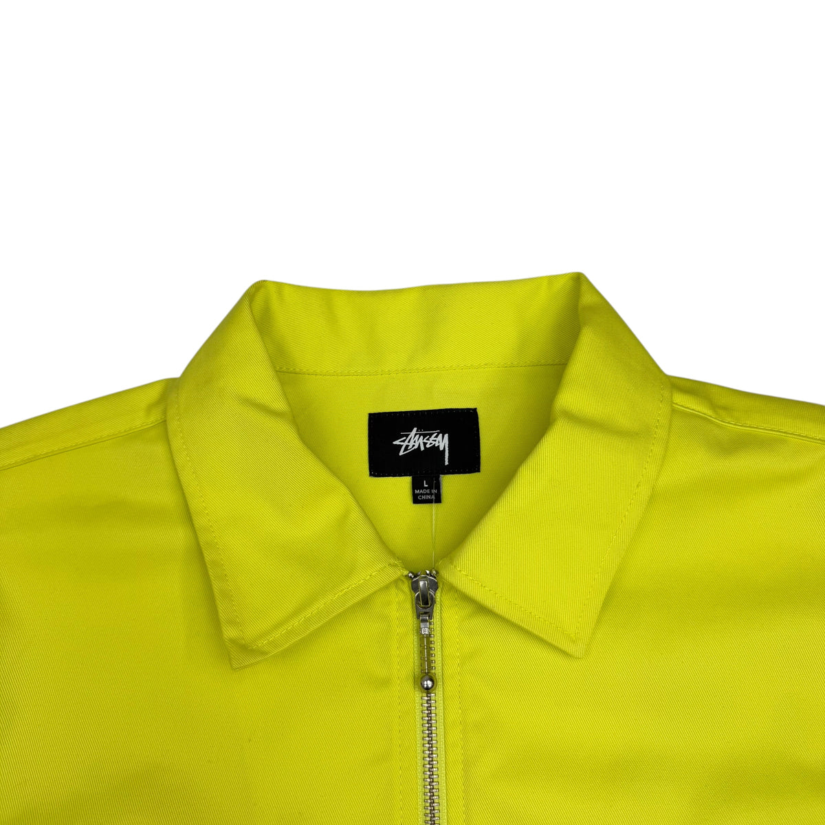 Stussy Zip Up Work LS Shirt Yellow