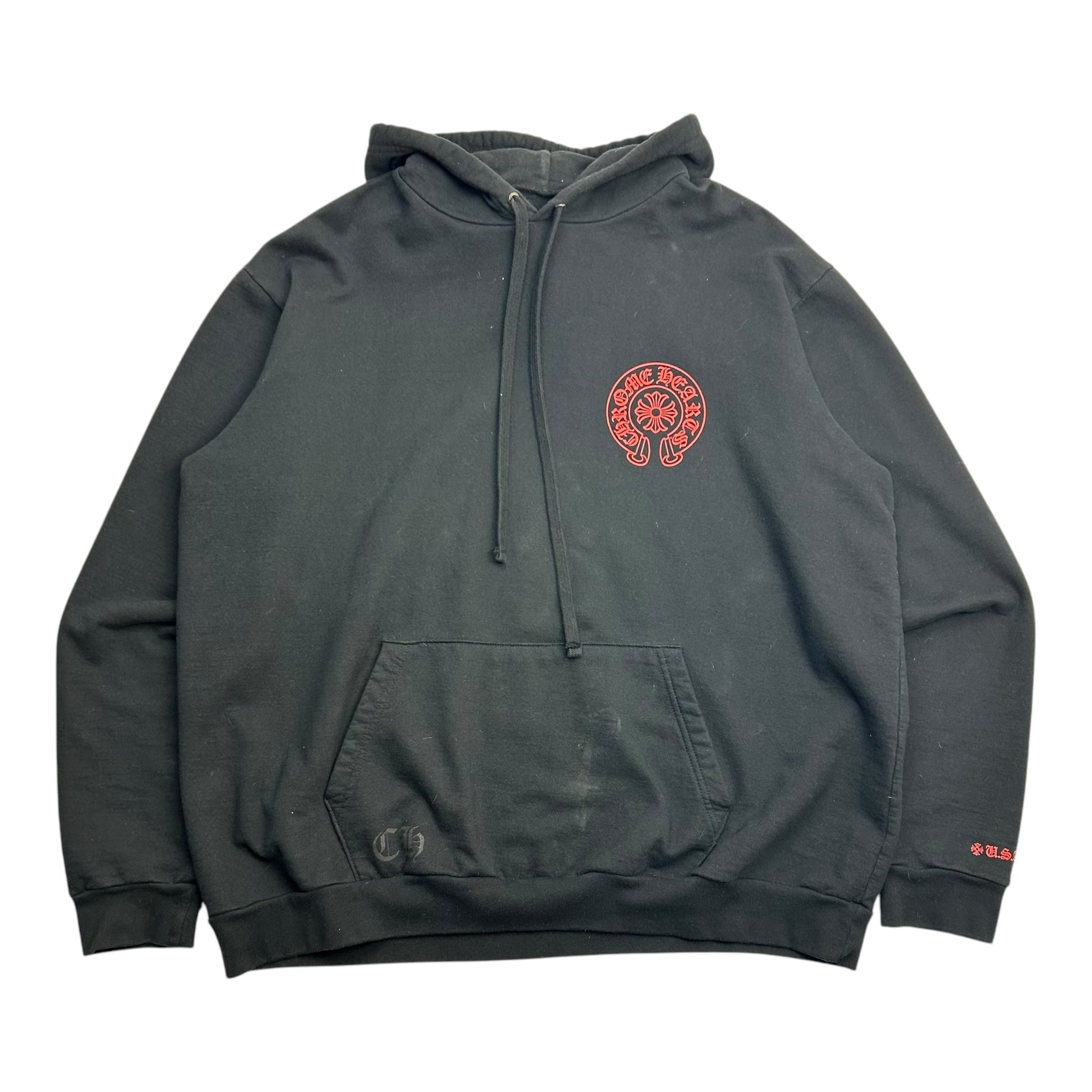 Chrome Hearts Web Exclusive Horse Shoe Hoodie Black/Red