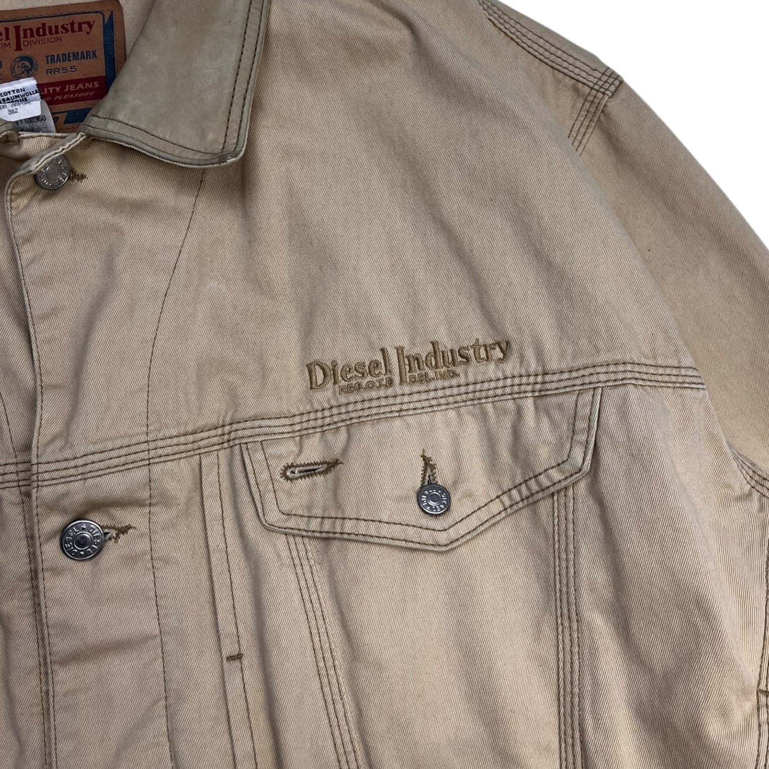 Vintage Y2K Diesel Trucker Jacket Tan