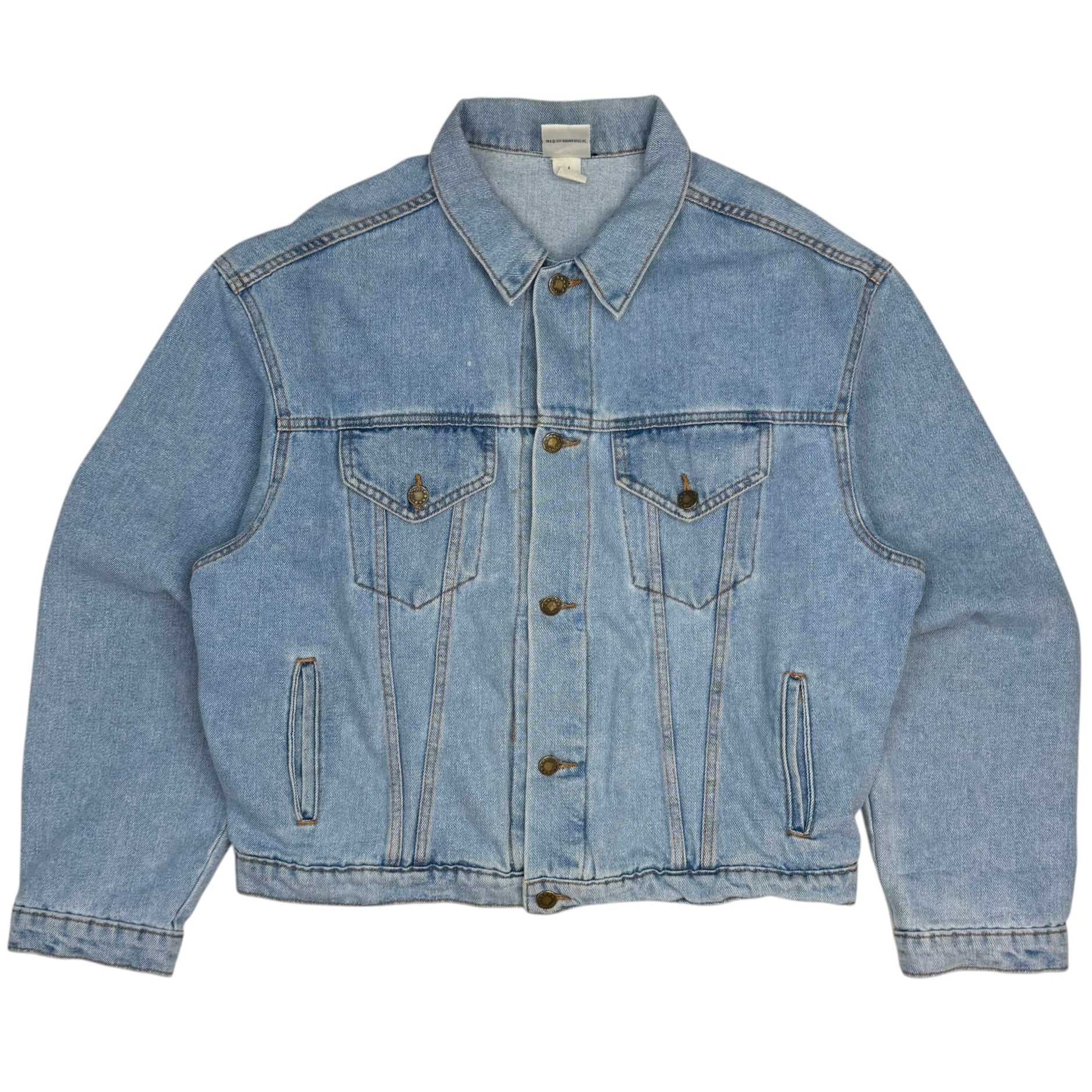 1991 Warner Bros Looney Tunes Light Wash Denim Jacket Blue