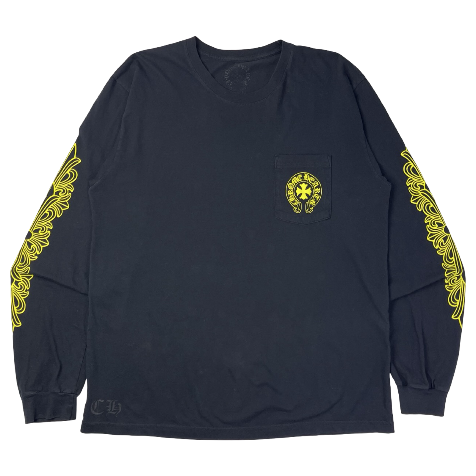 Chrome Hearts Made In Hollywood Pocket Long-Sleeve Shirt Black/Yellow