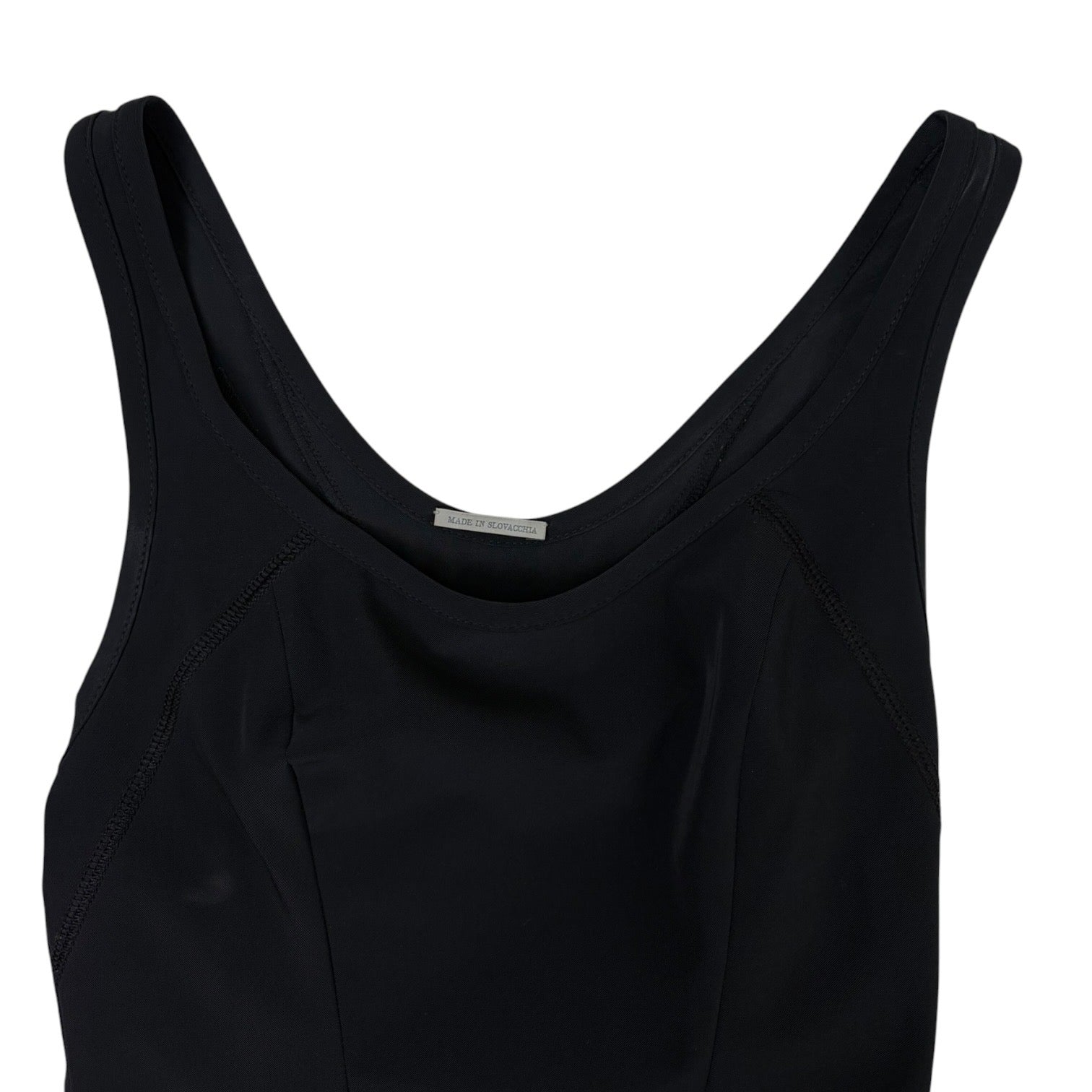 (W) Prada Scoop-Back Dress Black