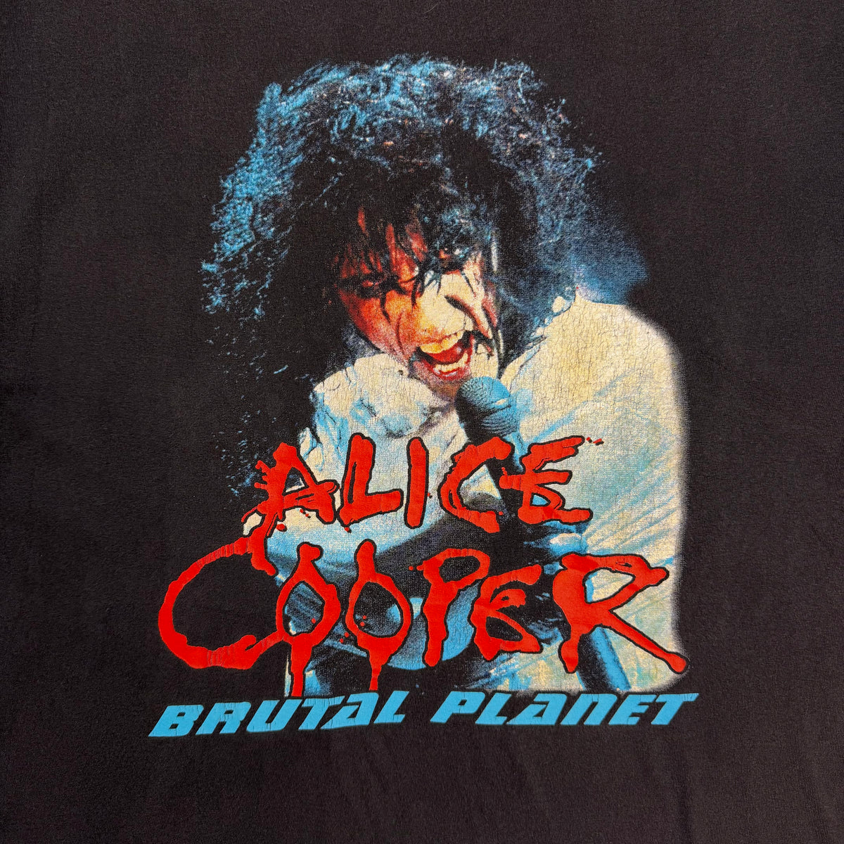 2000 Alice Cooper Brutal Planet Tour Tee Faded Black