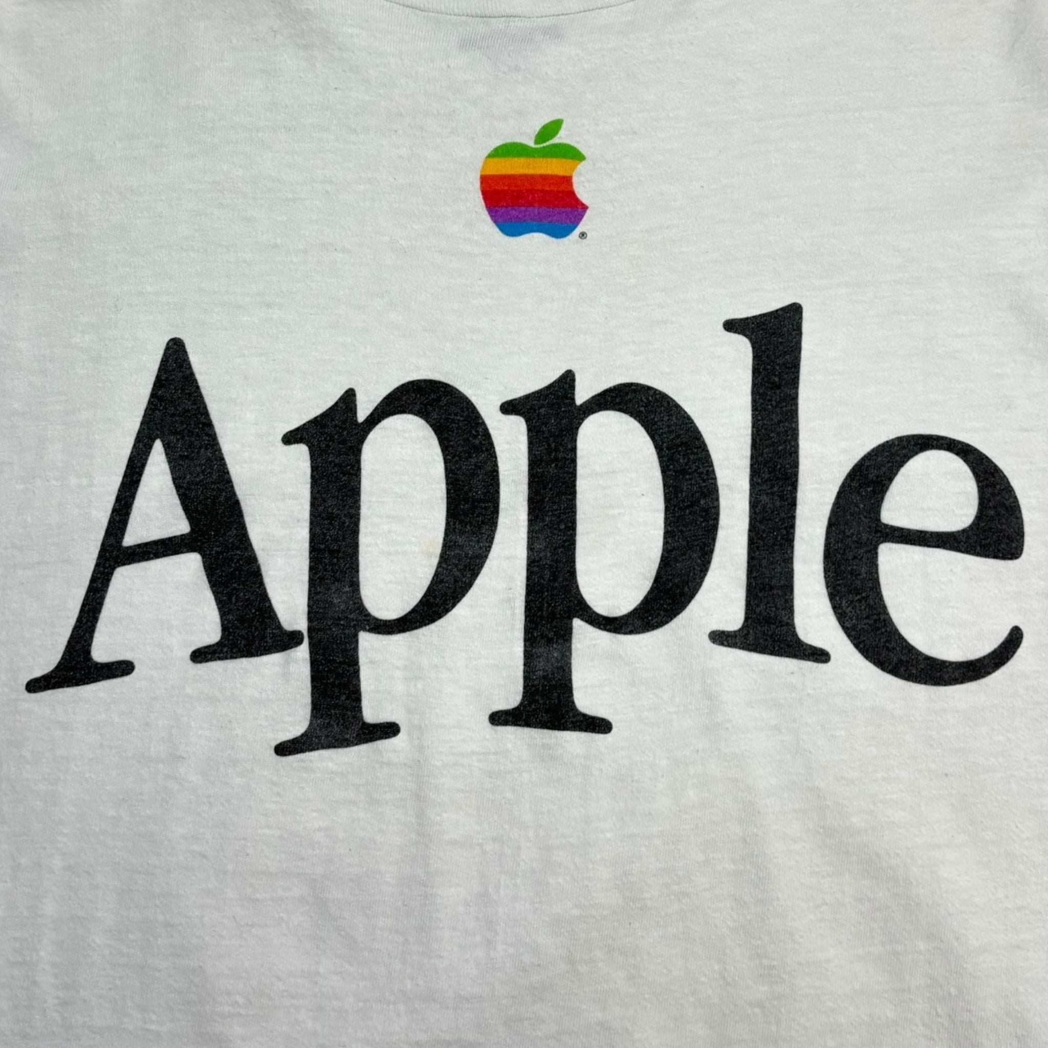 Vintage Apple Rainbow Logo T-Shirt