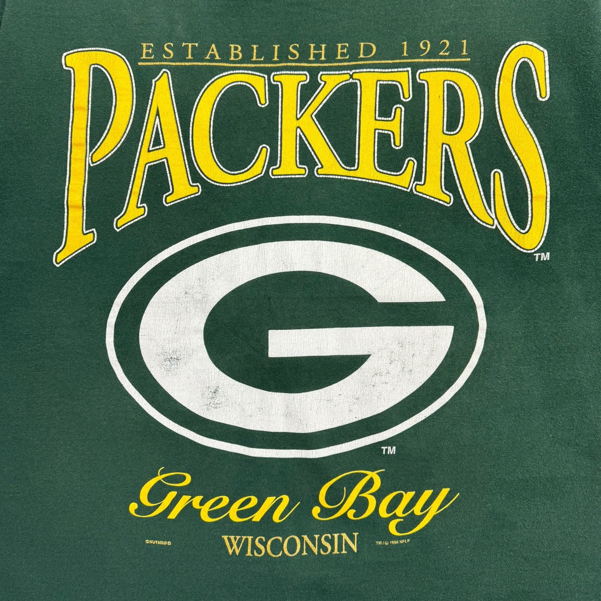 1996 Green Bay Packers Big G Logo T-Shirt