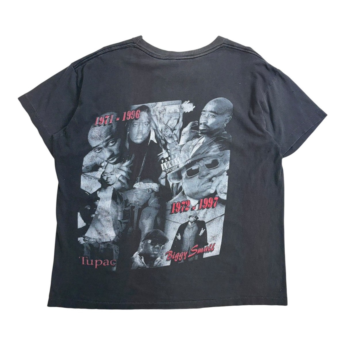 Vintage 90’s Top Artists Biggie Tupac T-Shirt Black