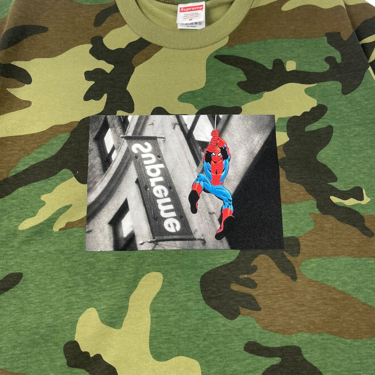 Supreme Spider-Man T-Shirt Woodland Camo (SS26)