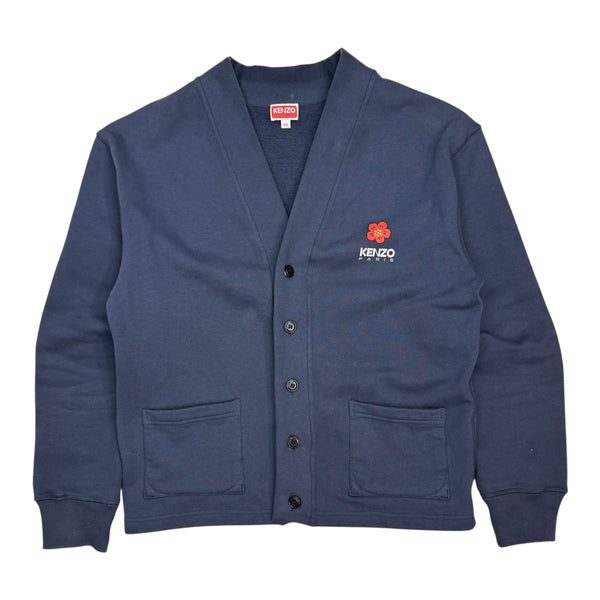 Kenzo Nigo Bloke Flower Cardigan Navy Blue